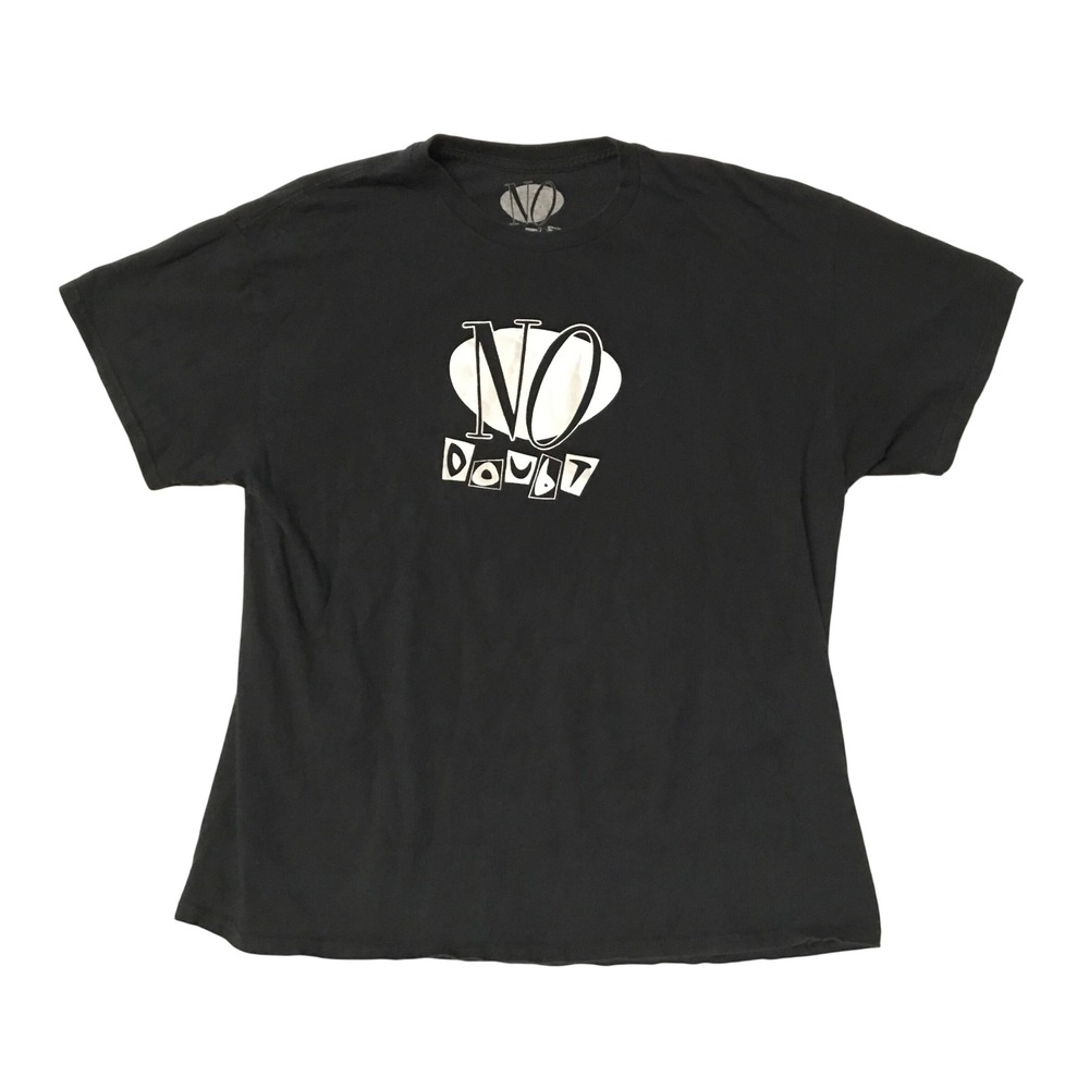 No Doubt Band T-Shirt Mens Large Black Graphic Logo Short Sleeve Cotton Tee - Picture 1 of 8